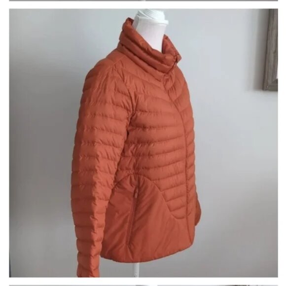 Lululemon Lightweight Relaxed Fit Down Jacket Canyon Orange size 8 - Picture 4 of 13